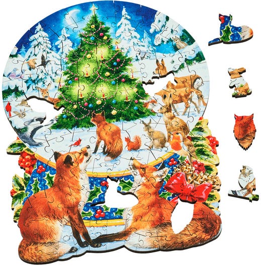 Wentworth Puzzles Magical Forest Snow Globe Puzzle | 140 Pieces