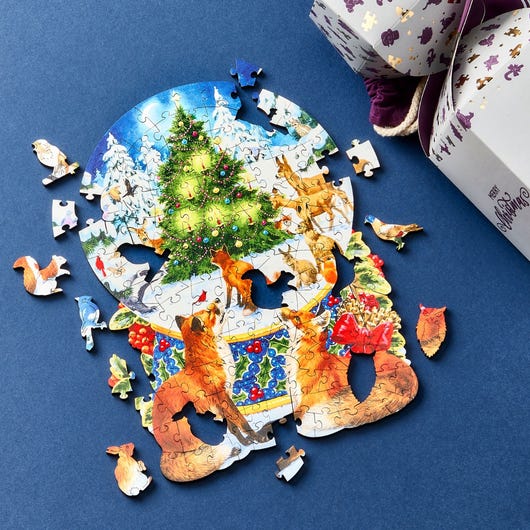 Wentworth Puzzles Magical Forest Snow Globe Puzzle | 140 Pieces