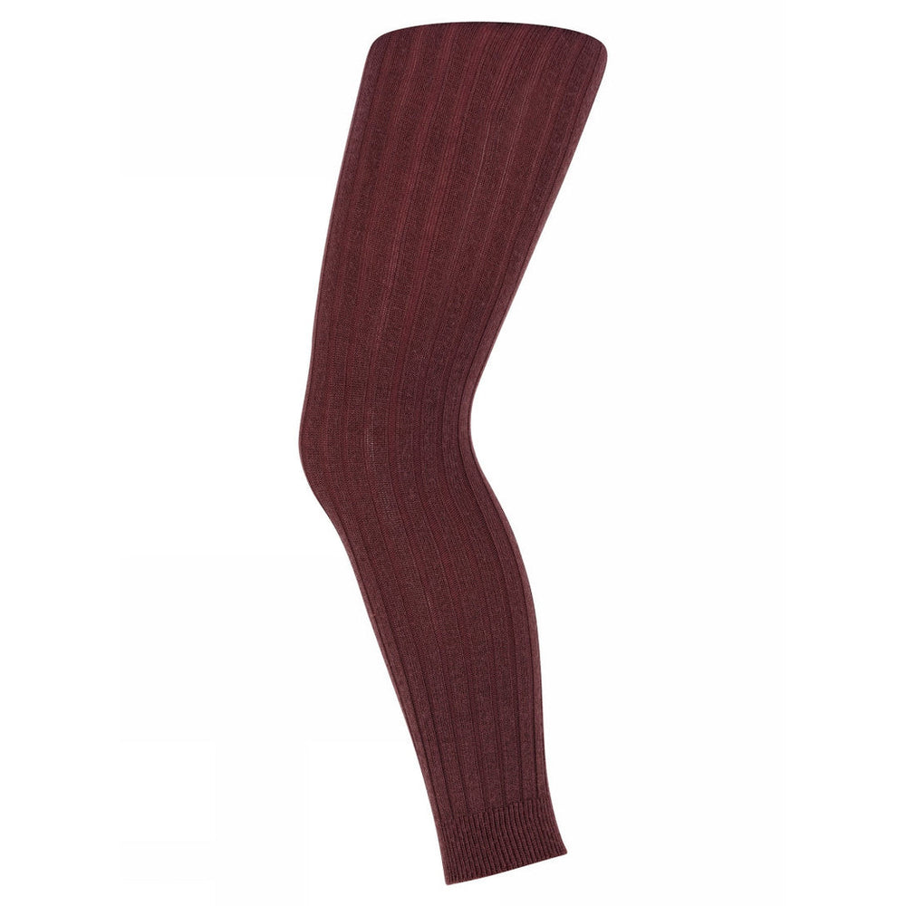 MP Denmark Classic Wool Ribbed Leggings - Grape Skin