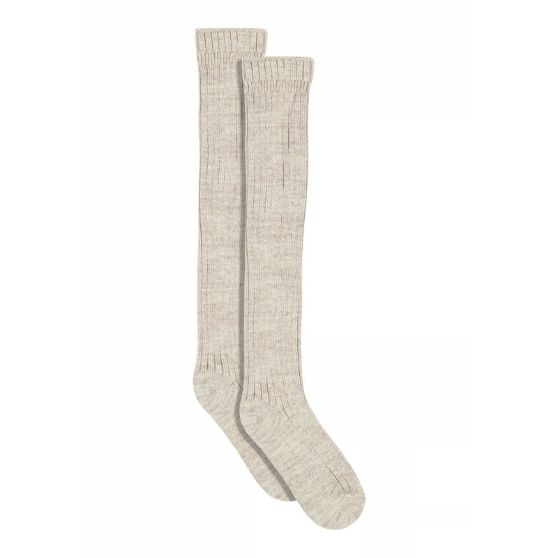 MP Denmark Adult Wool Mix Megan Knee Socks - Light Brown Melange