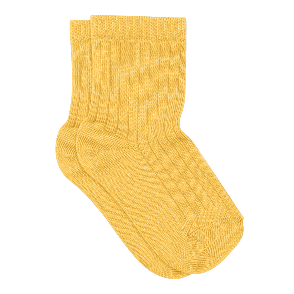 MP Denmark Cotton Rib Socks - Misted Yellow