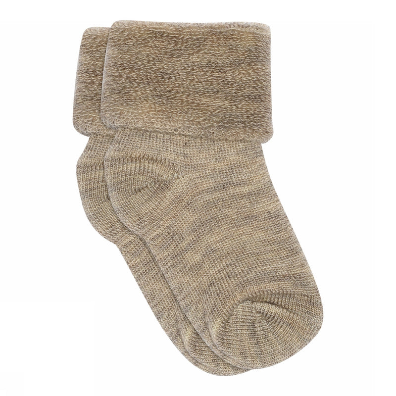 MP Denmark Wool Terry Ankle Socks - Light Brown Mel