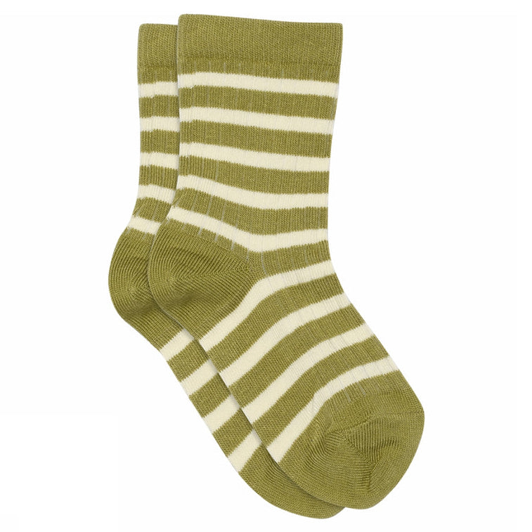 MP Denmark Cotton Stripe Eli Socks - Cedar