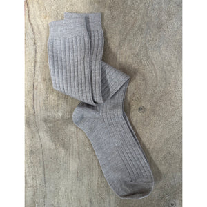 Women's Knee High Ribbed Merino Wool Socks - Sand