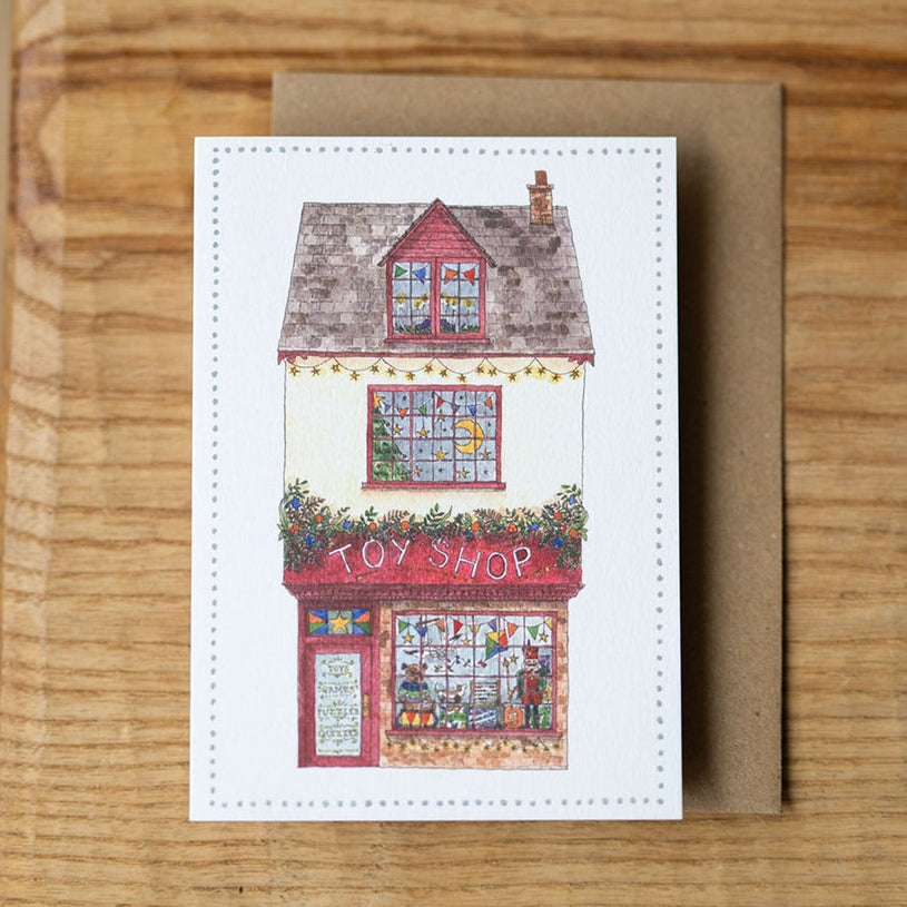Brittany Davies Winter Toy Shop Christmas Card