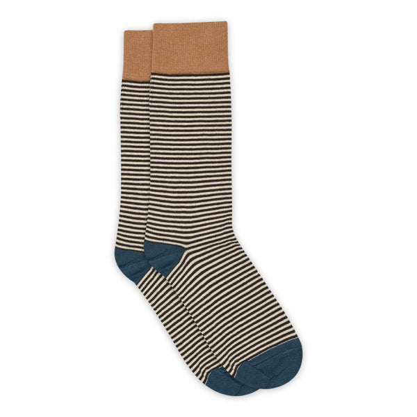 MP Denmark Adult Gerda Long Socks - Dark Brown Stripe