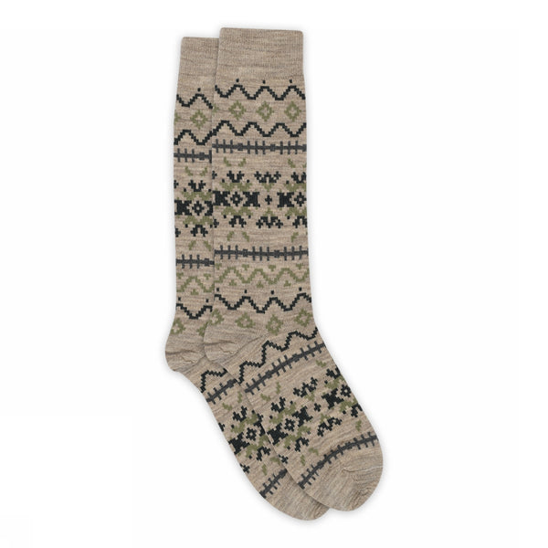 MP Denmark Adult Wool Iben Long Socks - Light Brown Melange