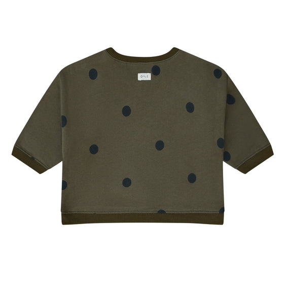 Organic Zoo Olive Dots Sweatshirt