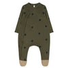 Organic Zoo Olive Dots Romper Suit