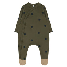  Organic Zoo Olive Dots Romper Suit