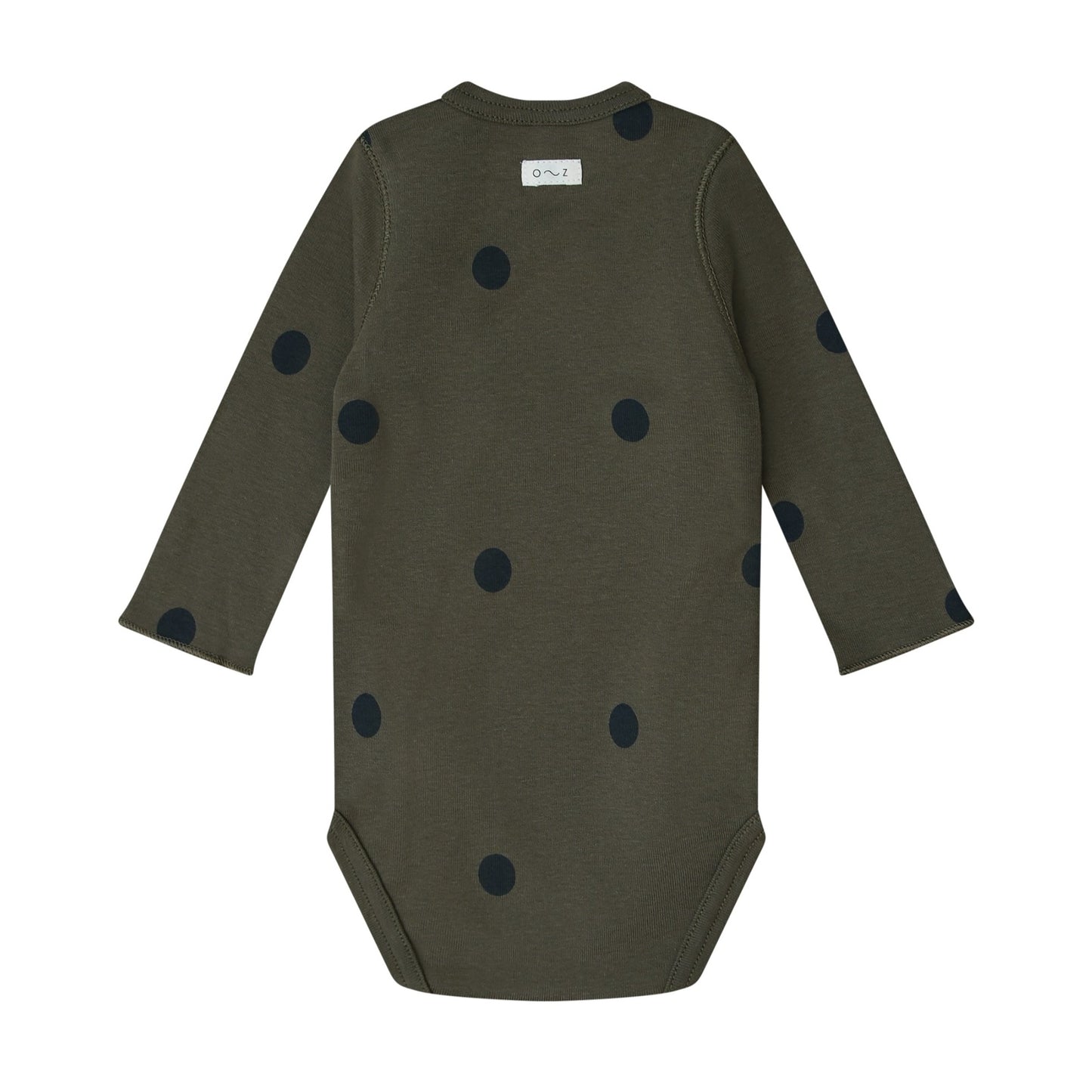 Organic Zoo Olive Dots Wrap Bodysuit