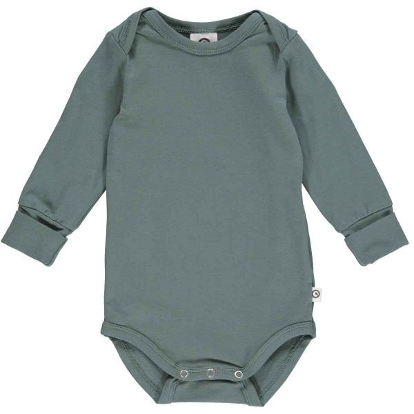 Musli Müsli by Green Cotton Organic Cotton Long Sleeve Bodysuit - Pine