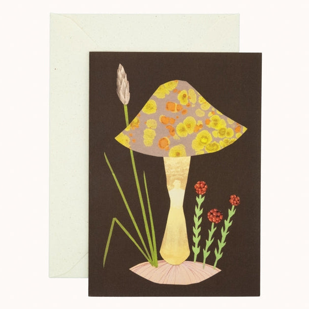 Hadley Paper Goods Zesty Yellow Mushroom Greeting Card