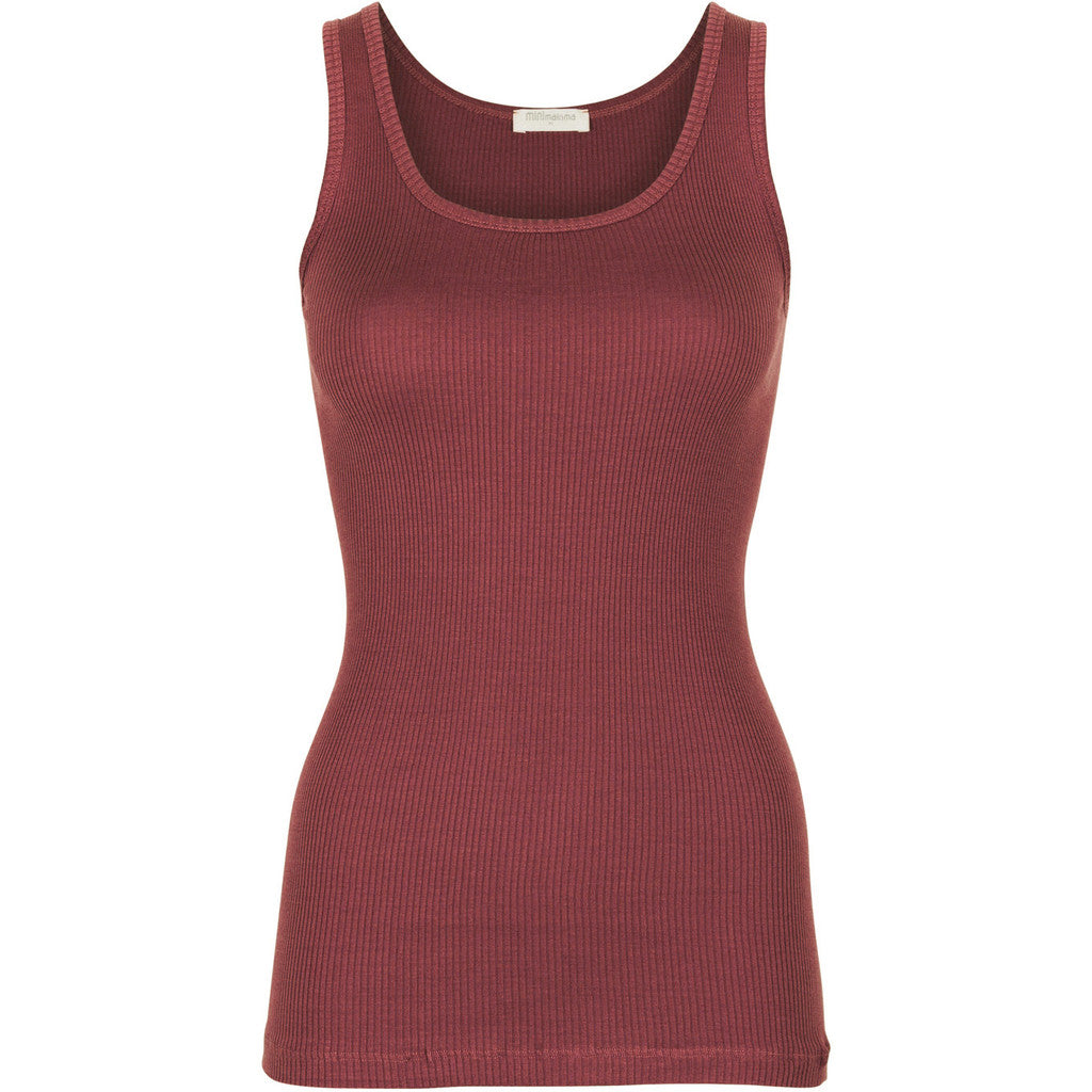 Minimalisma Women's Silk/Cotton Sleeveless Tank - Pomegranate