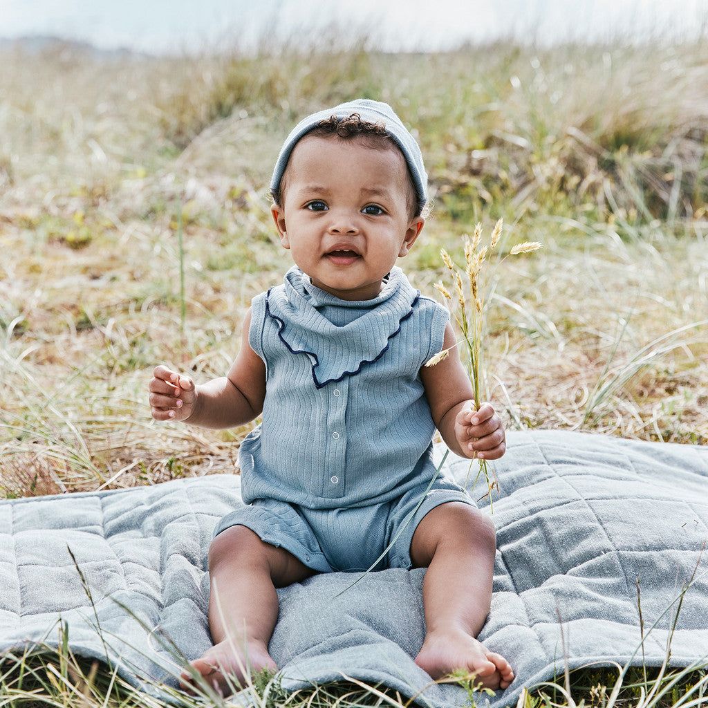 Minimalisma Noisy Organic Cotton Romper - Sea