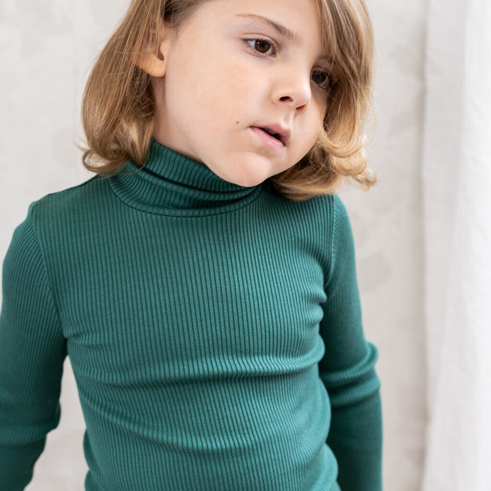 
                      
                        Minimalisma Bui Cotton/Silk Turtleneck - Emerald Green
                      
                    