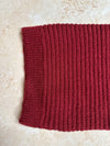 SMALL FOLK Handknits Women's Hand Knitted Ribbed Snood - Garnet