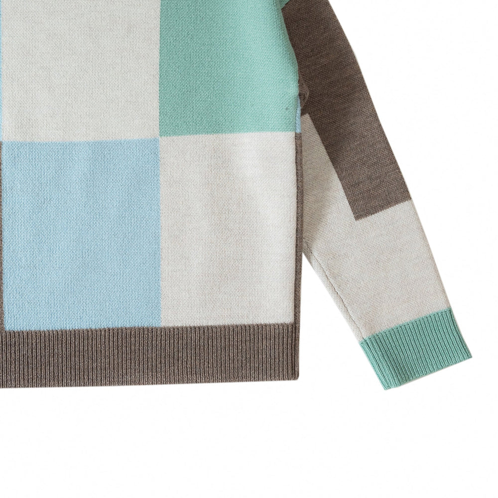 
                  
                    Knit Planet Fine Knit Colour Block Jumper - Sky Multi
                  
                