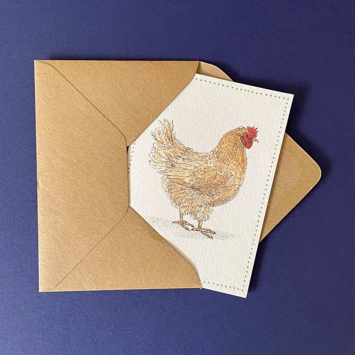 Brittany Davies Illustration Chicken Greeting Card