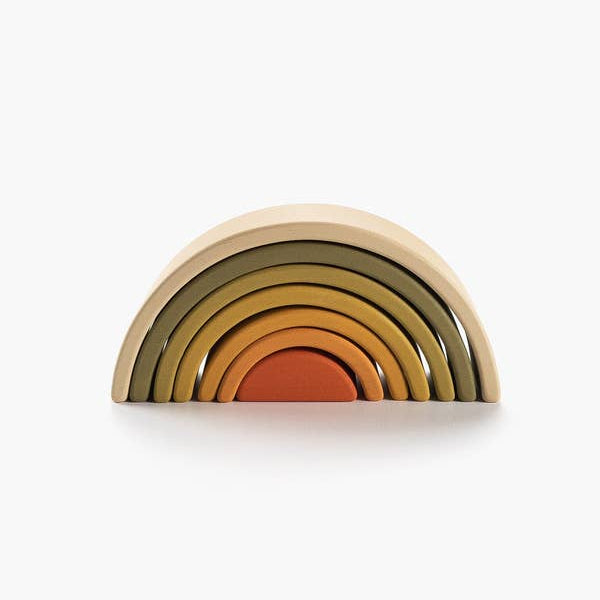 Sabo Concept Mini Wooden Rainbow Stacking Toy - Flower Meadow