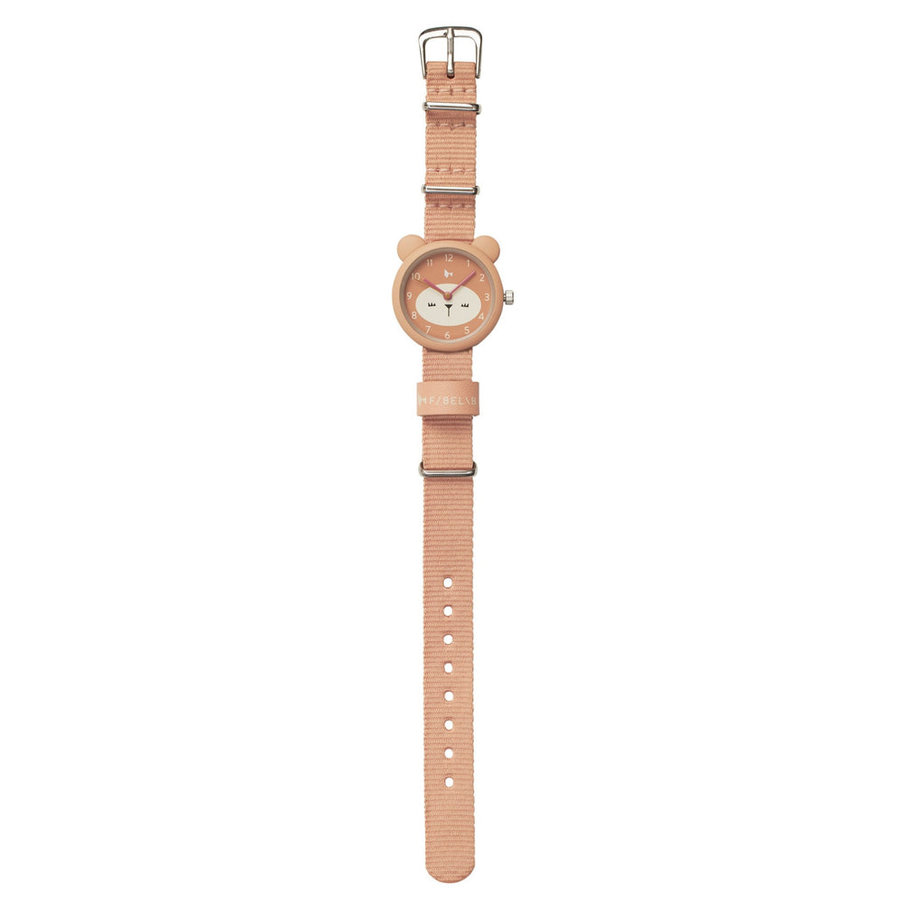 Fabelab Kids Watch - Bear - Old Rose