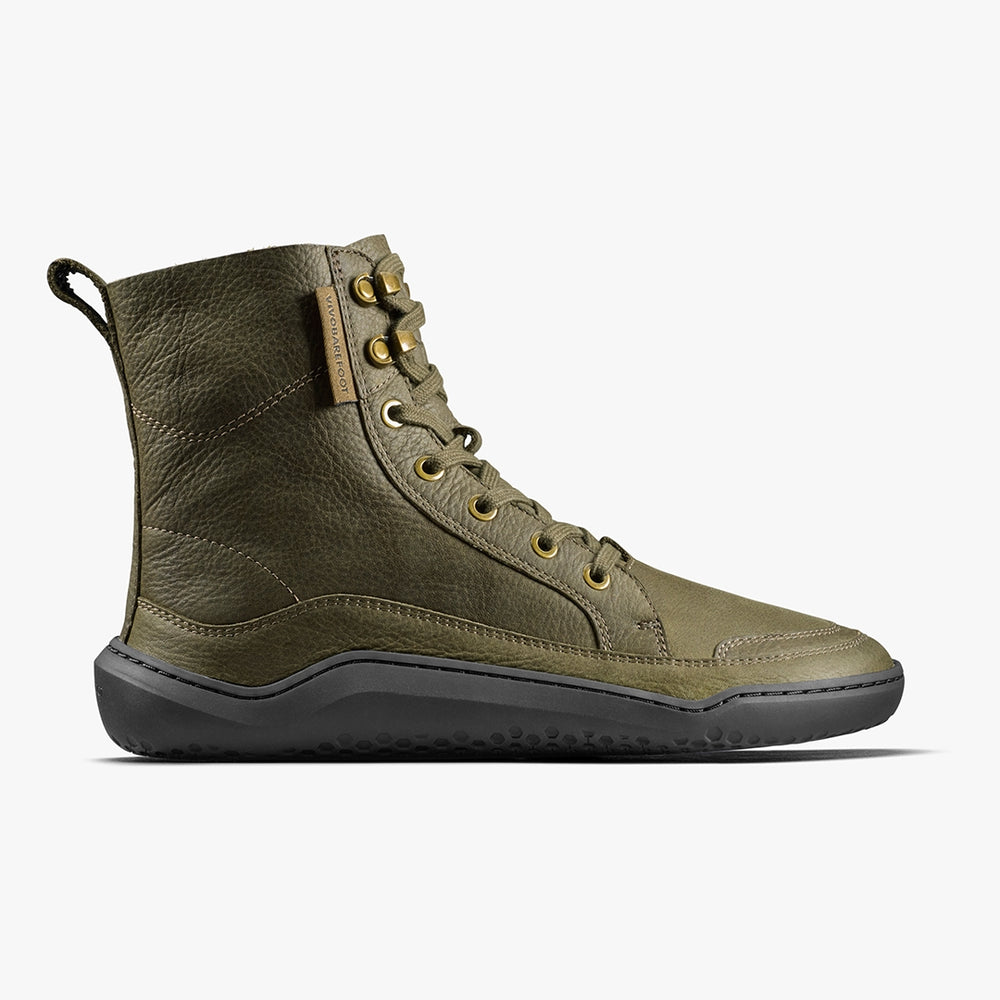 Vivobarefoot Vivo Barefoot Women's Gobi Lace-Up Boots, Dark Olive