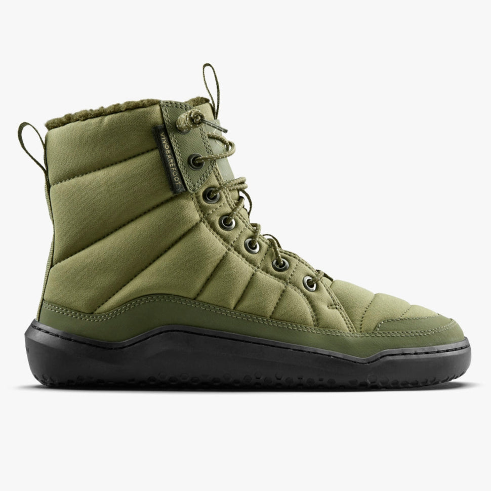 Vivobarefoot Vivo Barefoot Women's Gobi Hiber Lace-Up Boots, Olive Green