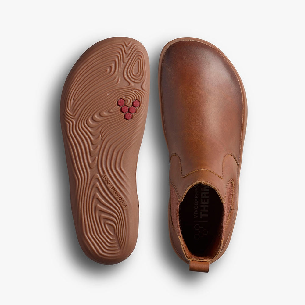 Vivobarefoot Vivo Barefoot Women's Sensus Chelsea Boots, Dark Tan
