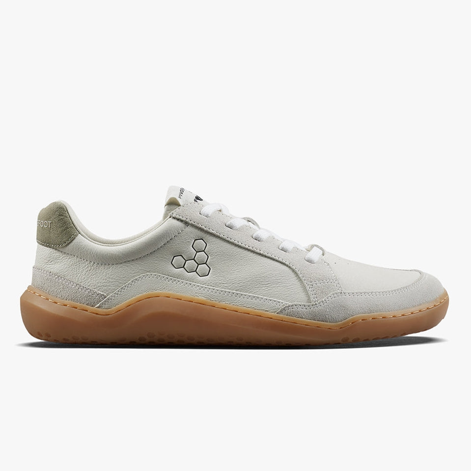 Vivobarefoot Vivo Barefoot Women's Gobi II Sneaker Premium Leather - Limestone/Dusty Green