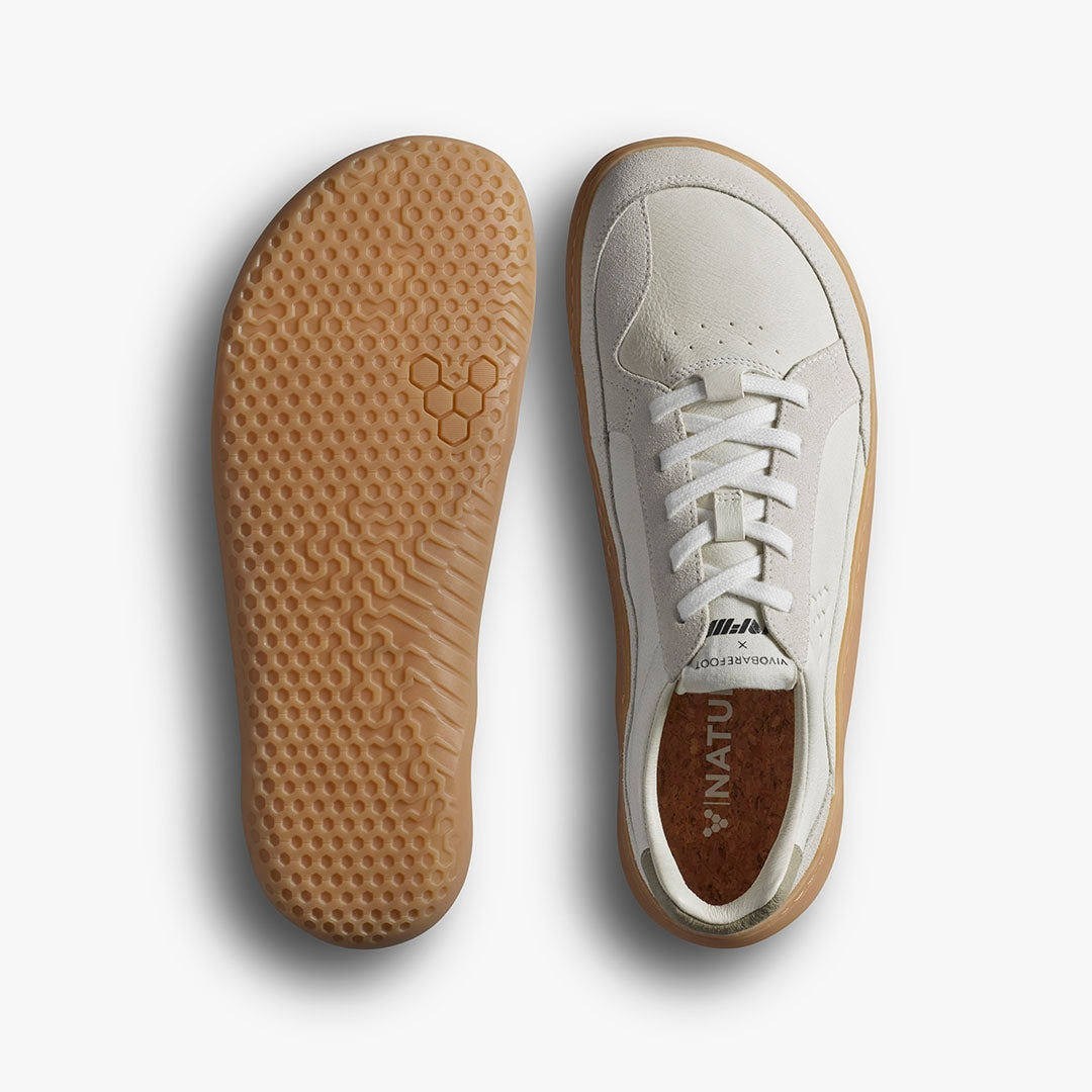 Vivobarefoot Vivo Barefoot Women's Gobi II Sneaker Premium Leather - Limestone/Dusty Green