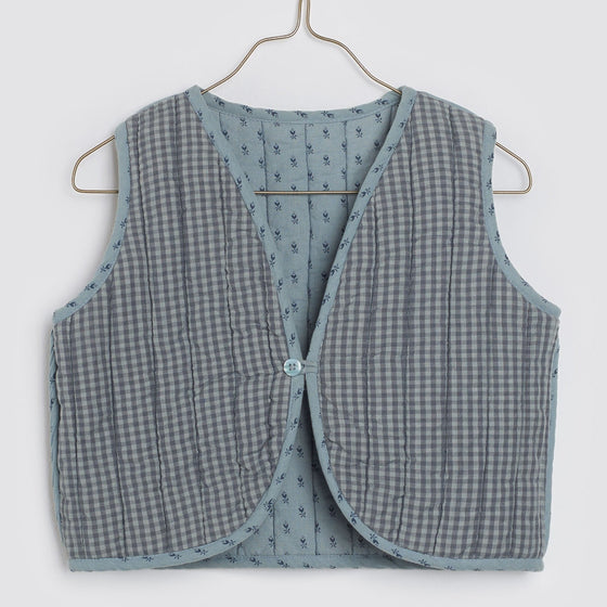 Little Cotton Clothes Organic Bay Quilted Waistcoat - Dorset Floral