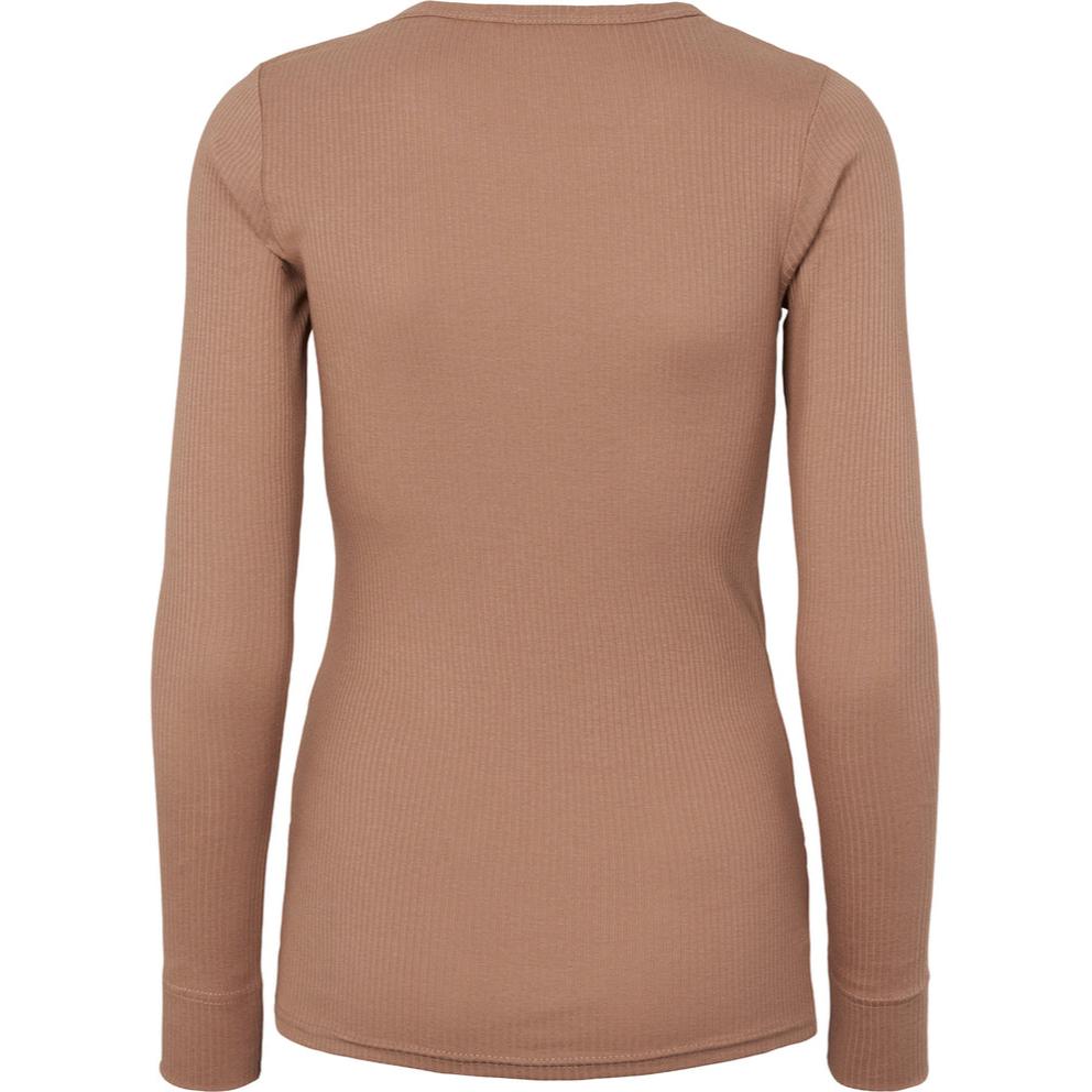 MarMar Copenhagen Mar Mar Women's Long Sleeve Cotton/Modal Tee Shirt - Powder Taupe