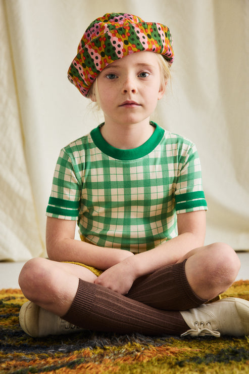 
                  
                    Misha & Puff Sunfish Sailor Hat - Hazy Lilac Harlequin Dots
                  
                