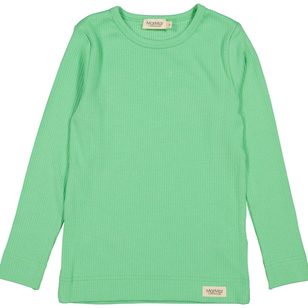 MarMar Copenhagen Mar Mar Long Sleeve Modal/Cotton Tee - Cale Green