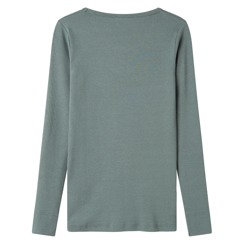 MarMar Copenhagen Women's Long Sleeve Cotton/Modal Tee Shirt - Dusty Green