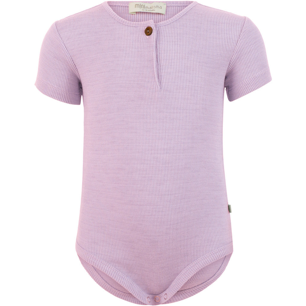 Minimalisma Organic Cotton Short Sleeve Bodysuit - Lilac