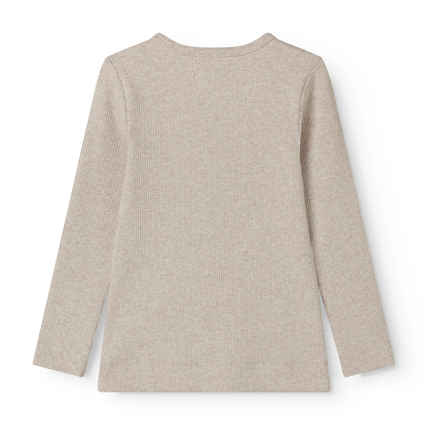 MarMar Copenhagen Mar Mar Long Sleeve Modal/Cotton Tee - Beige Melange