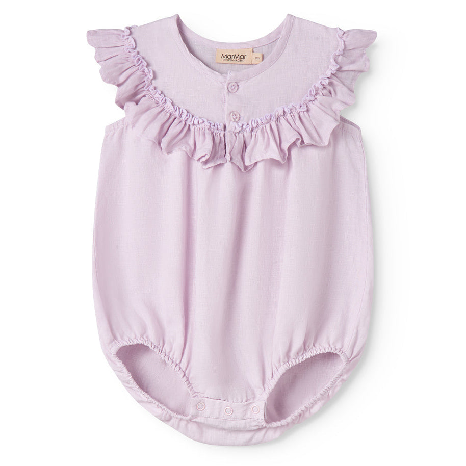 MarMar Copenhagen Rine Linen Romper - Sweet Violet
