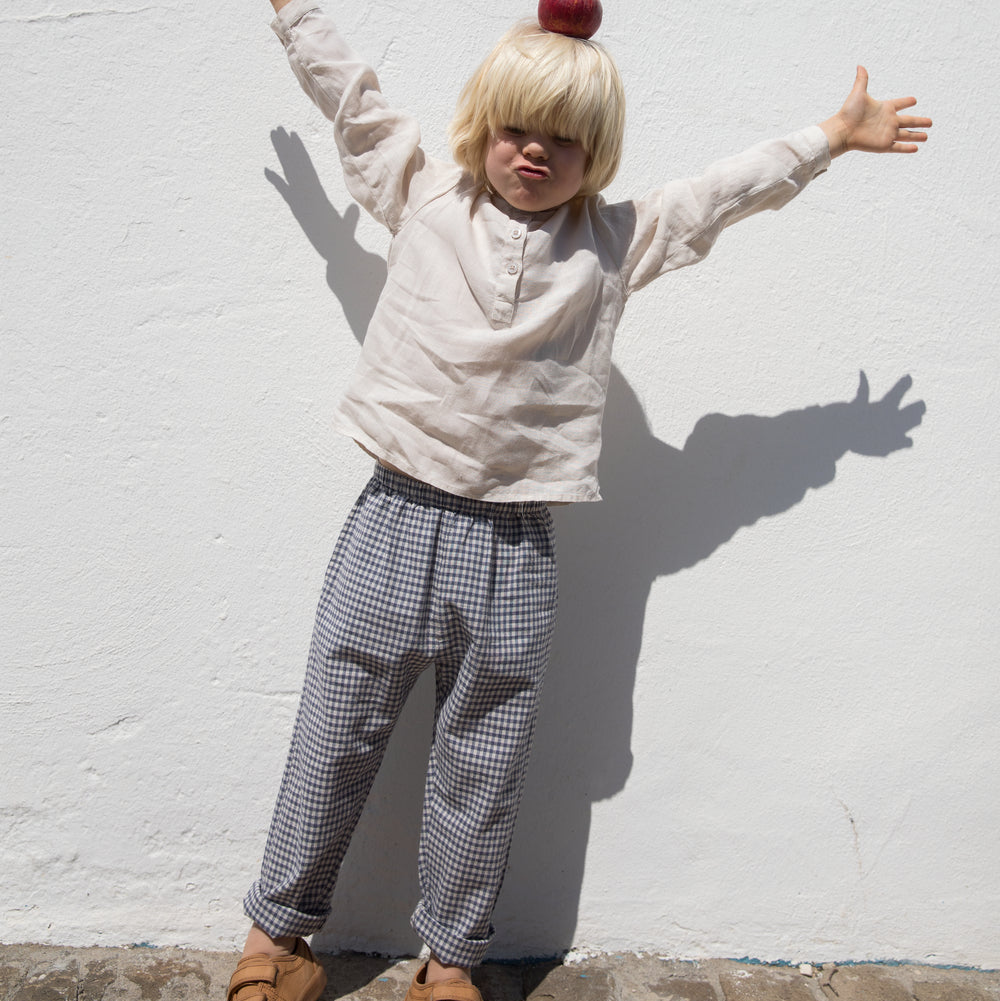 MarMar Copenhagen Panto Woven Trousers - Navy Check