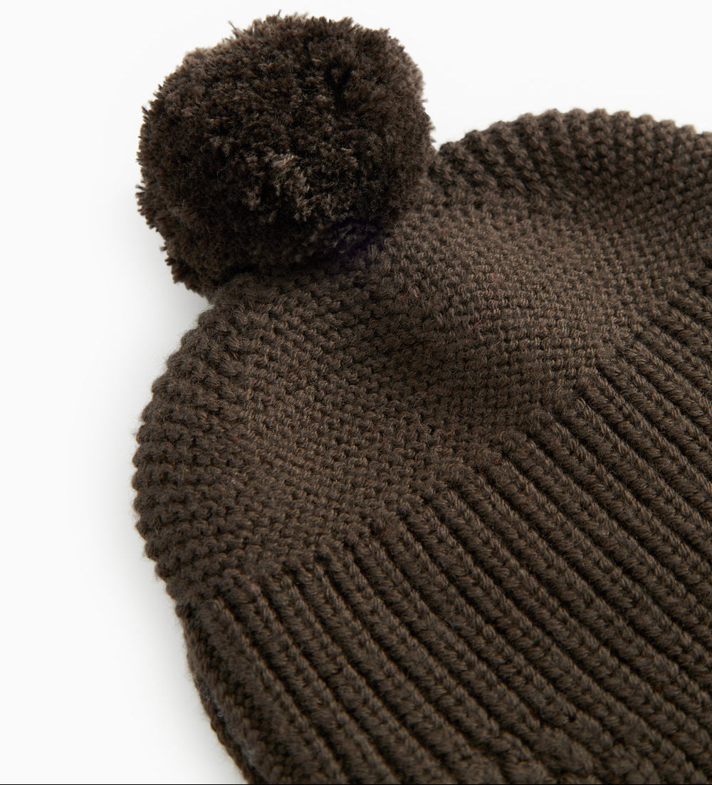 MarMar Copenhagen Aly Pompom, Knit Hat - Dark Roast