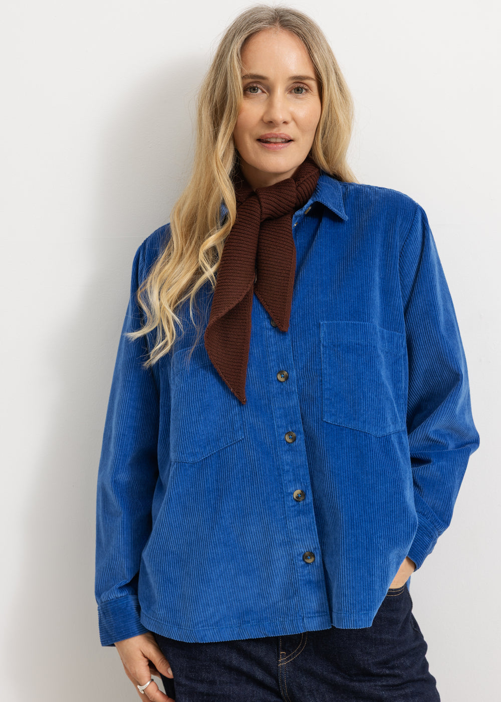 MarMar Copenhagen Women's Telo Corduroy Shirt - Electric Blue