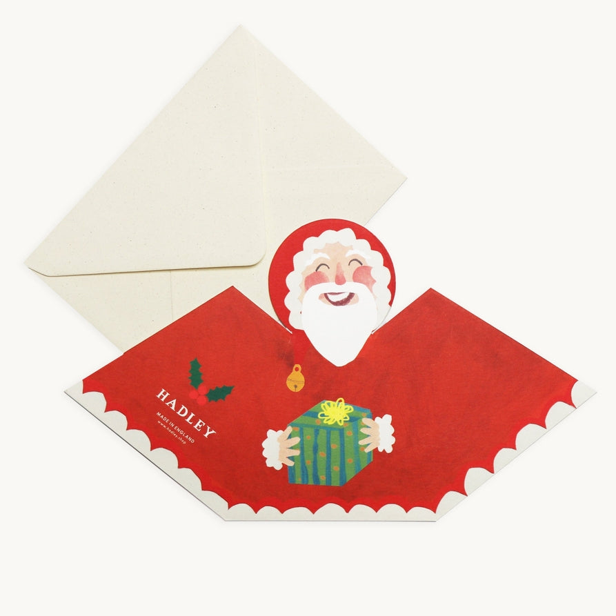 Hadley Paper Goods Santa Claus Stand Up Greeting Card