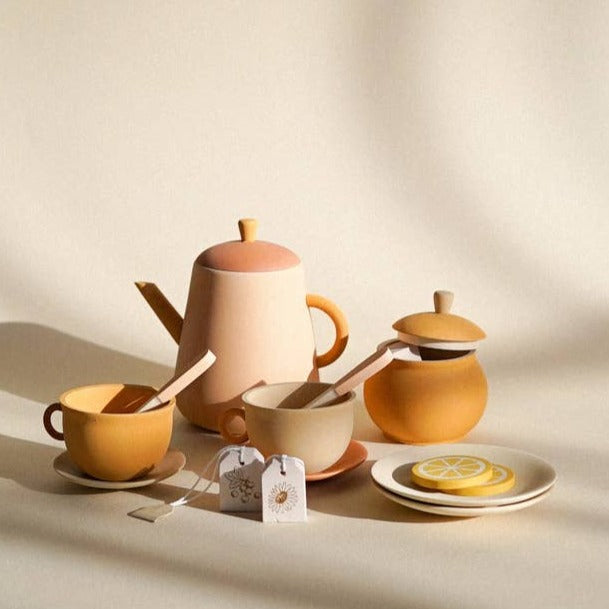 Sabo Concept Wooden Tea Set - Flower