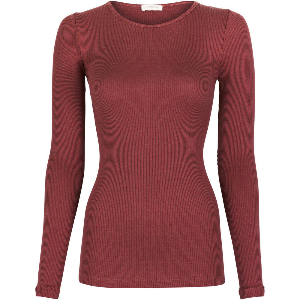 Minimalisma Women's Gerda Cotton/Silk Long Sleeve Top - Hibiscus