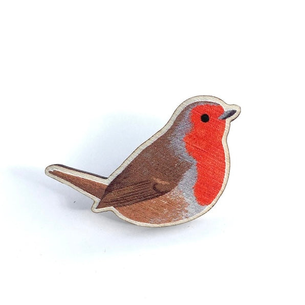 Tom Hardwick Robin, Responsibly Sourced Birch Wood Pin