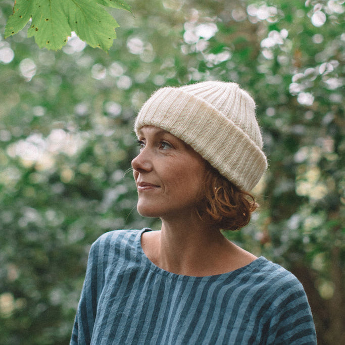 Le Tricoteur Knitted Beanie - Aran Cream