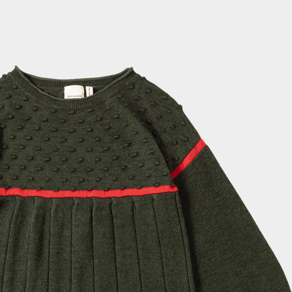 Knit Planet Textured Dress Forest