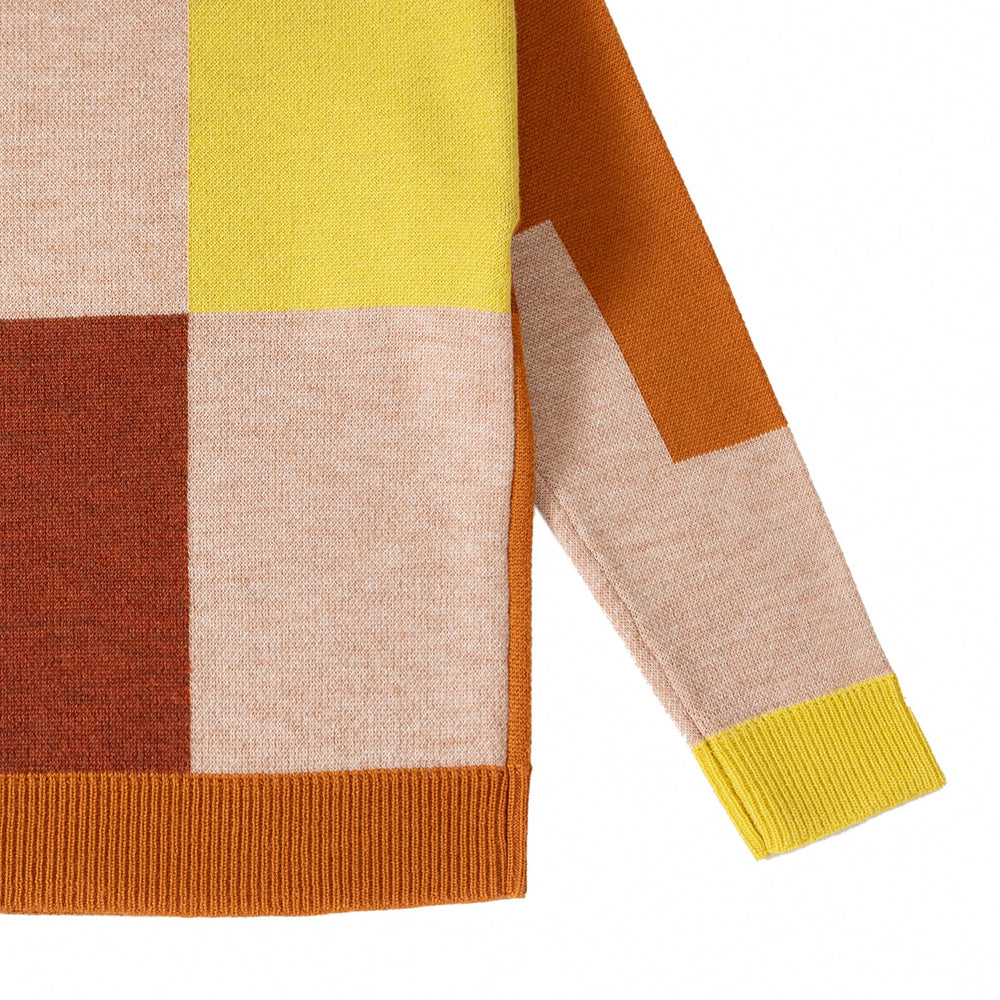 
                  
                    Knit Planet Fine Knit Colour Block Jumper - Caramel Multi
                  
                