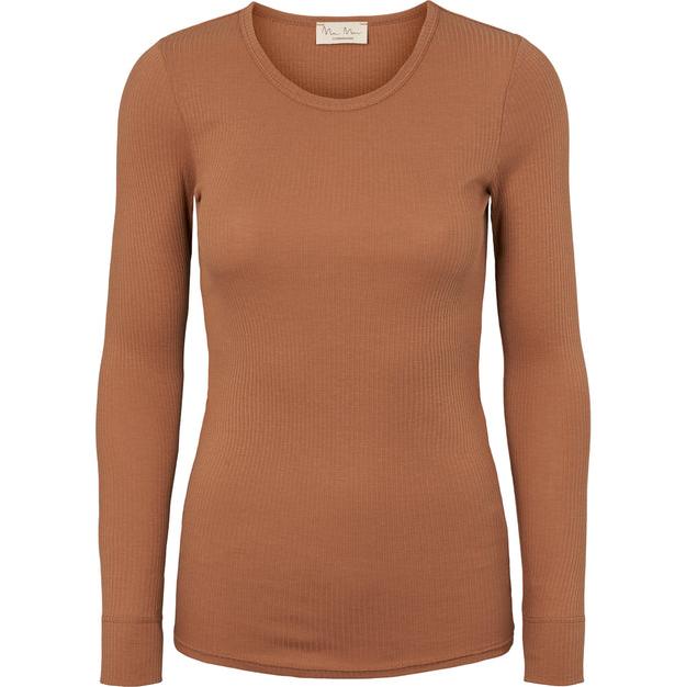 MarMar Copenhagen Mar Mar Women's Long Sleeve Cotton/Modal Tee Shirt - Light Pecan