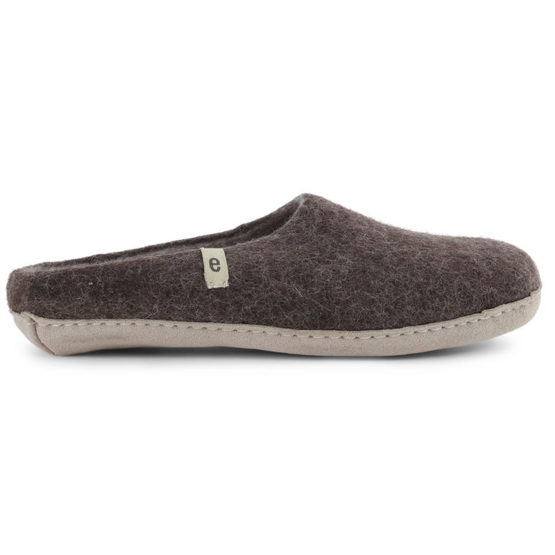 Egos Copenhagen Adult Wool Slippers - Chocolate